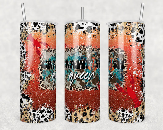 Tumbler | Crawfish Queen 7 | my happy place |HOT mom summer | Sarcasm | beach| ocean | Gift | BFF | Profanity| funny|