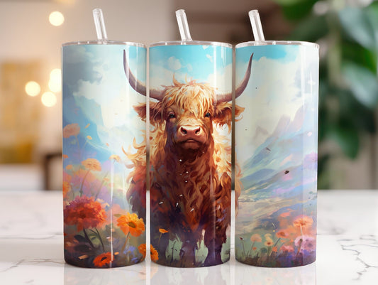 Tumbler | Highland Cow  | highland cows 6 | farm animals | cuteness | artful