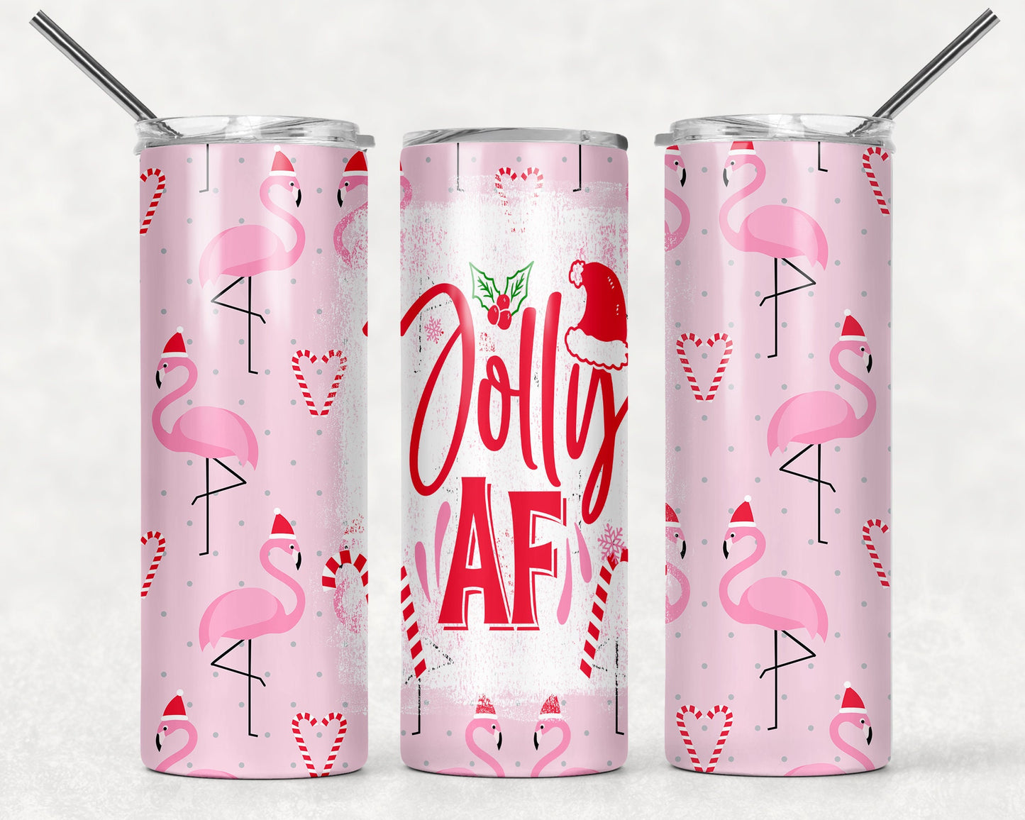 Tumbler | Jolly AF | Drinkware | Christmas | Gift