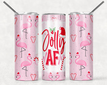 Tumbler | Jolly AF | Drinkware | Christmas | Gift