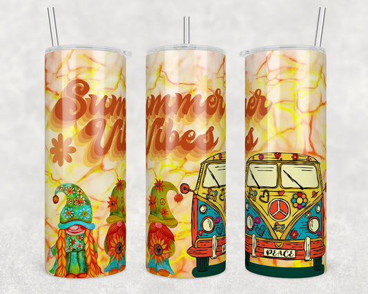 Tumbler | Summer Vibes gnomes  | my happy place |HOT mom summer | Sarcasm | beach| ocean | Gift | BFF | Profanity| funny|