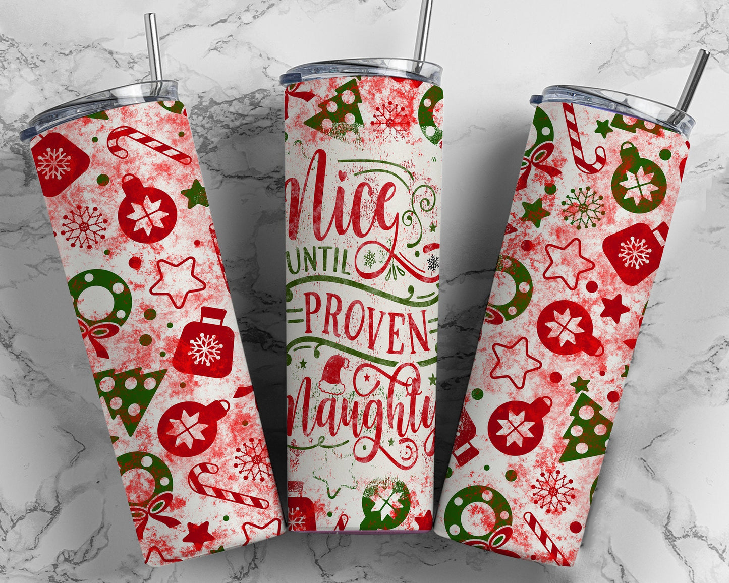 Tumbler | Nice until proven Naughty2 | Drinkware | Christmas | Gift