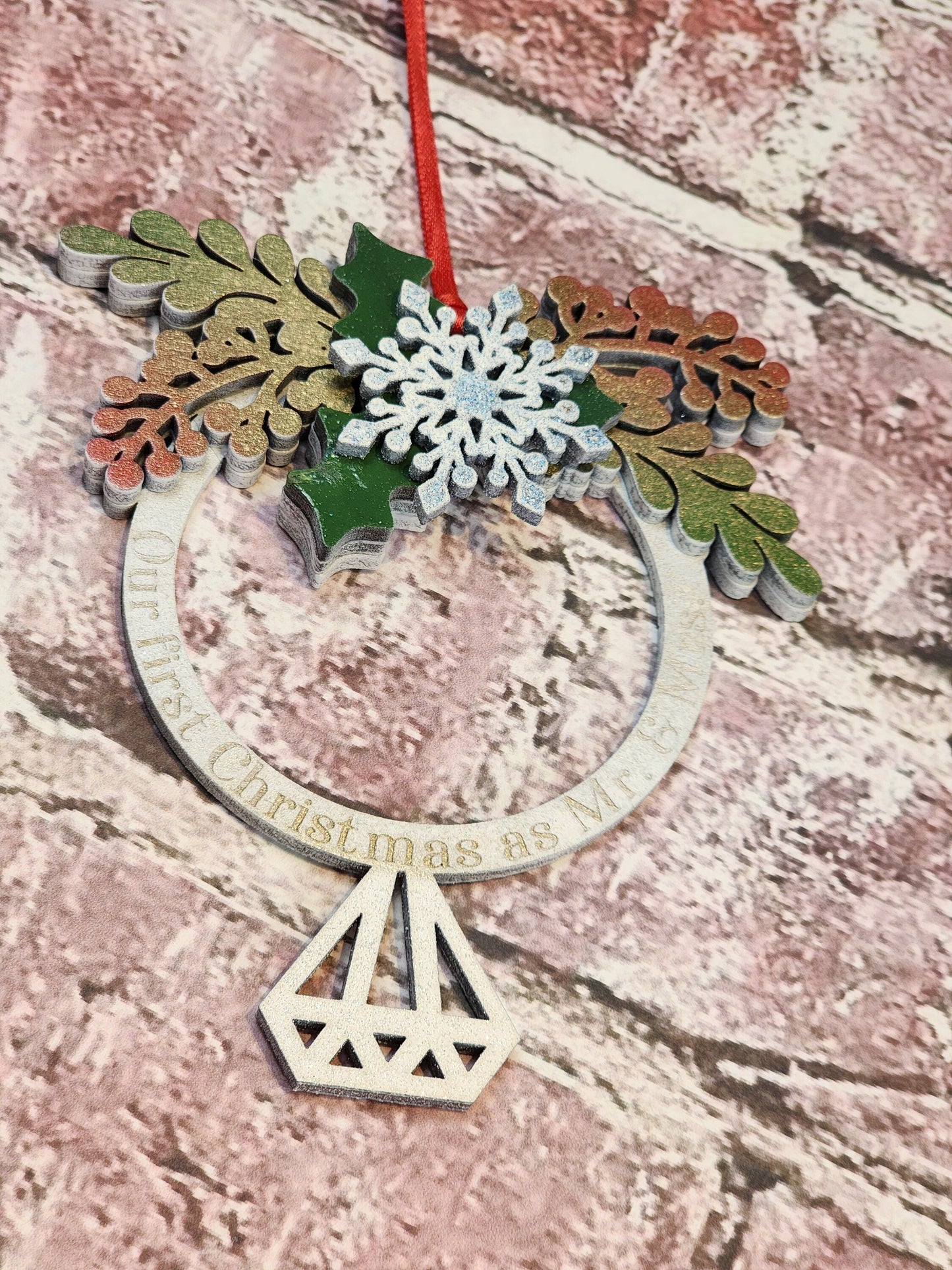 Ornament| Our first Christmas as Mr. and Mrs. |  gift | newlyweds | just married | couples | Gift