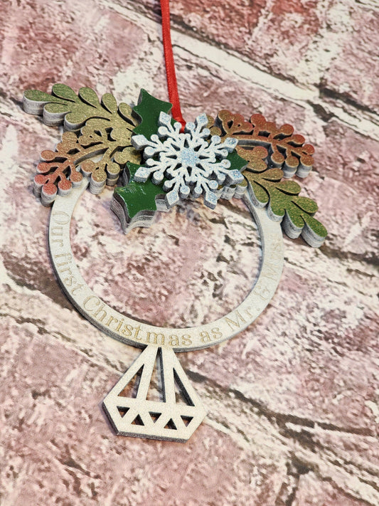 Ornament| Our first Christmas as Mr. and Mrs. |  gift | newlyweds | just married | couples | Gift