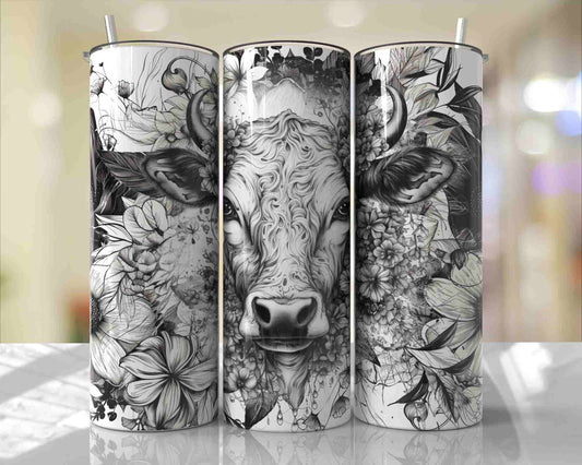Tumbler  | Black and white cow| Farm wife | Gift | Sarcasm| OSFA |Great Gift- Ladies-Cows| Men