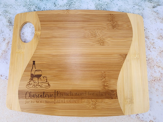 Cutting board | Charcuterie French word for cheese and other fancy shit  | Funny gift | cute gift