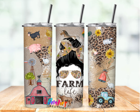Tumbler | FARM2 |simple Farm life | Gift | Sarcasm| OSFA |Great Gift- Ladies-Cows| Men