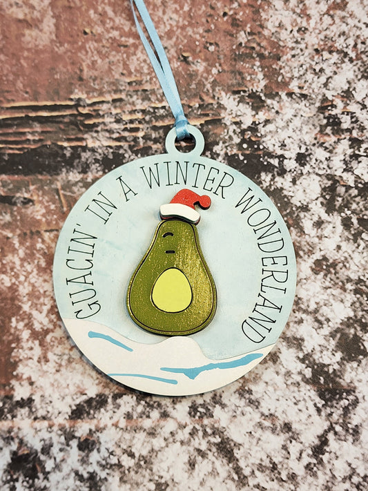 Ornament| Guacin in a winter wonderland |  gift | Friend gift | friends