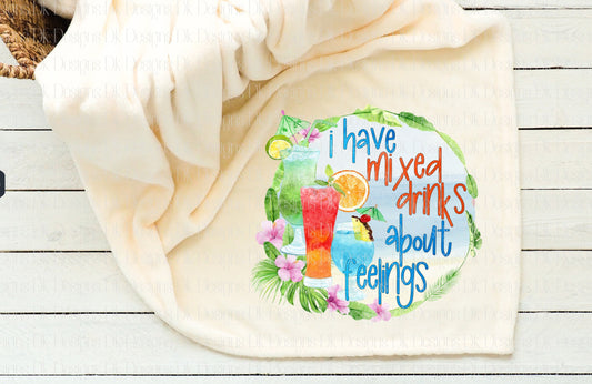 Blanket | I have mixed drinks about feelings, Tequila, BFF's gift, Farmhouse, bohemian, free spirit, Great GIFT