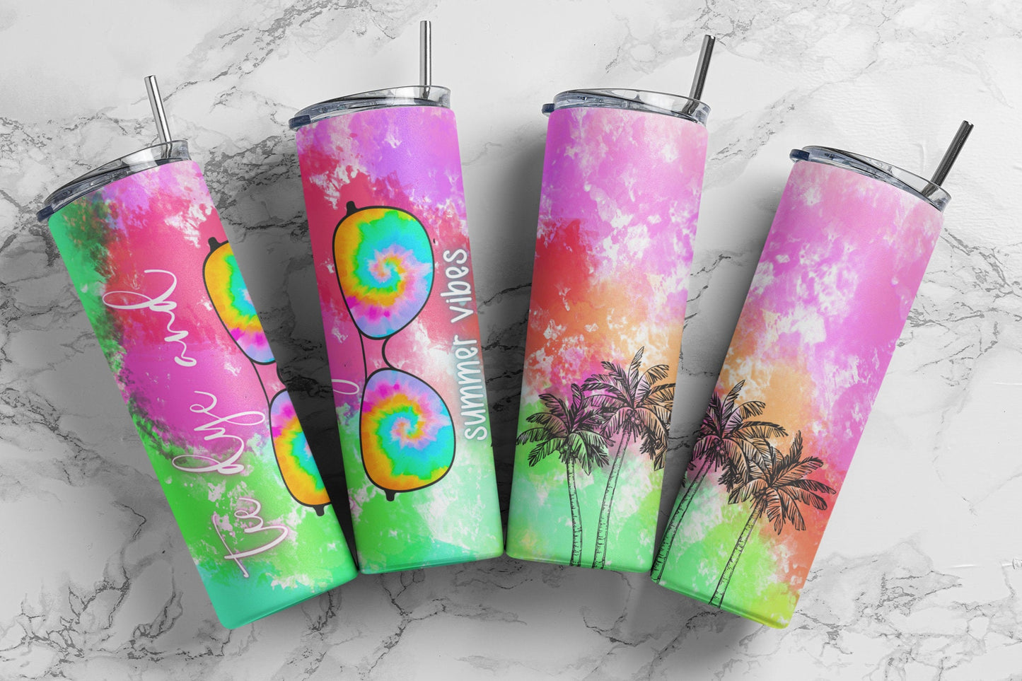Tumbler | Tie dye and Summer Vibes glasses  | my happy place |HOT mom summer | Sarcasm | beach| ocean | Gift | BFF | Profanity| funny|