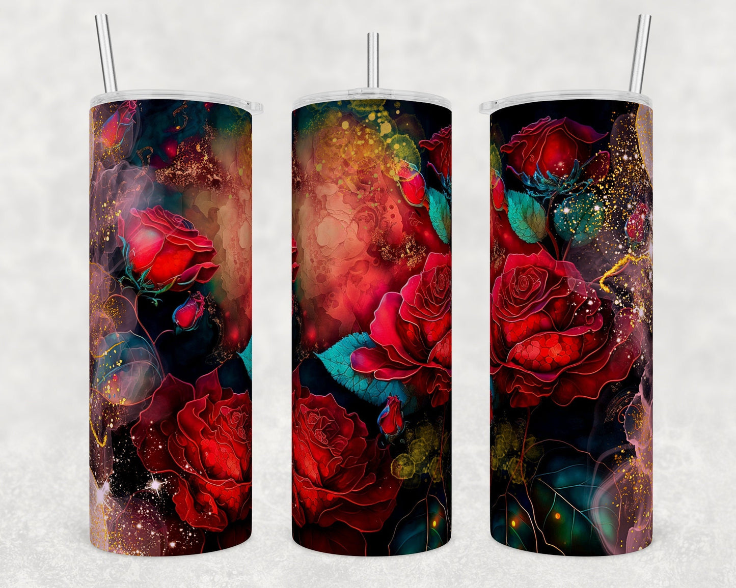 Tumbler | Roses Alcohol ink| Hot Mess| Sarcasm | MOM | Gift | BFF | funny|
