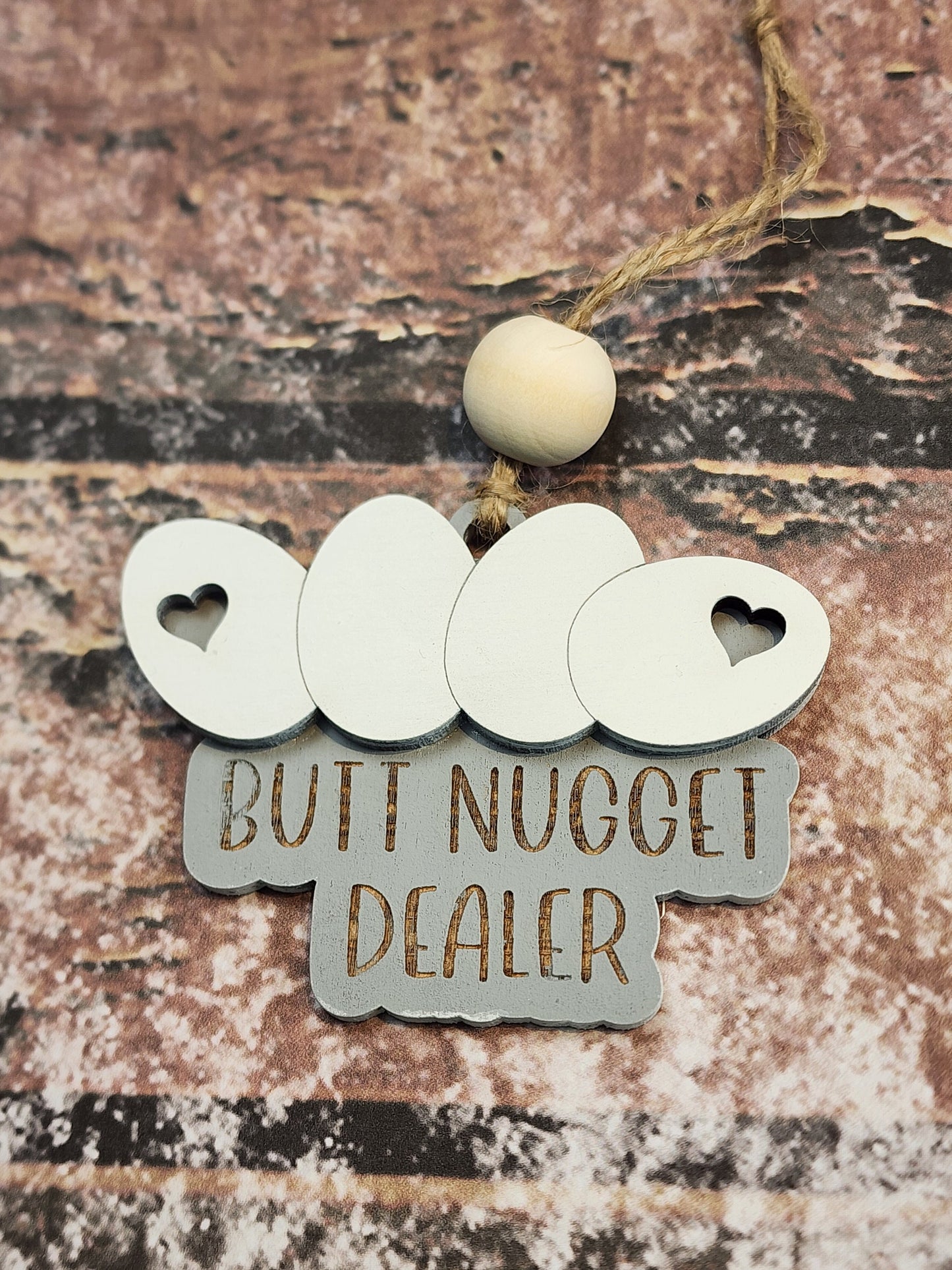 Ornament| Butt nugget dealer Gray | Chicken whisperer | ornament |  gift | Friend gift | Farm lover