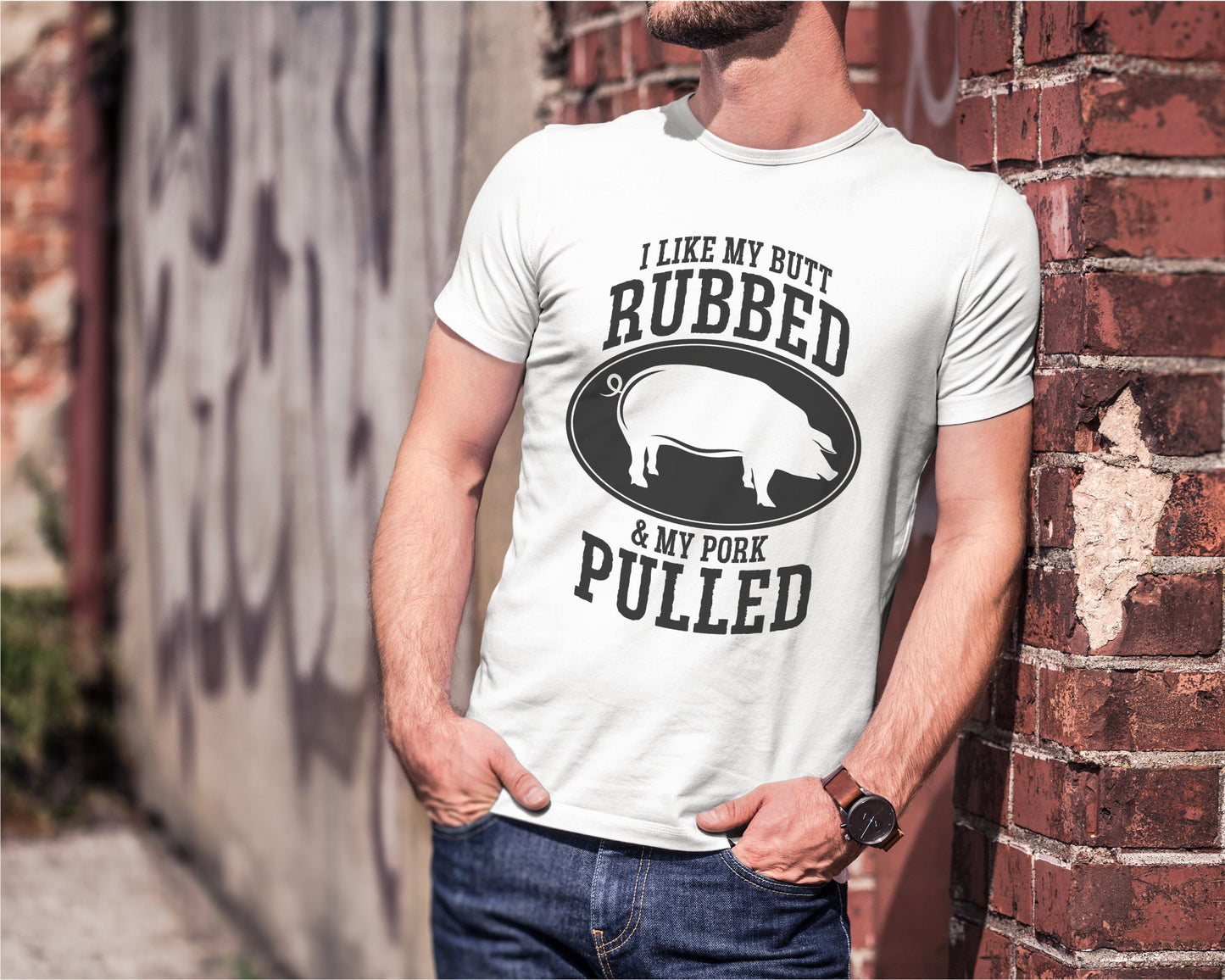 T-shirt | I like my Butt rubbed and my Pork pulled | Smoking | Grilling | BBQ | Beer | summer