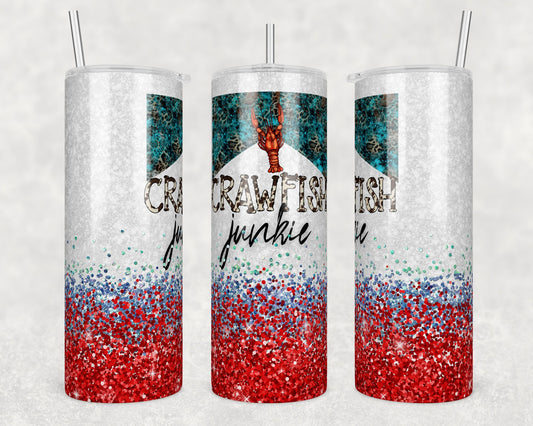 Tumbler | Crawfish junkie 12 | my happy place |HOT mom summer | Sarcasm | beach| ocean | Gift | BFF | Profanity| funny|