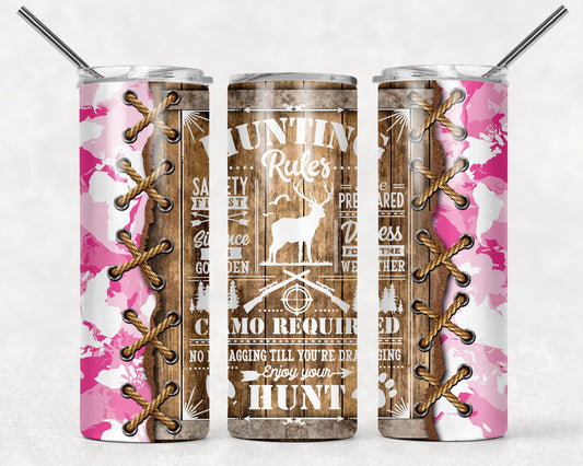 Tumbler |Hunting rules | Drinkware | wine | Gift | Sarcasm| OSFA | girl hunter