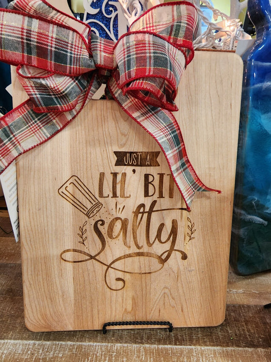 Cutting board | Just a LIL' bit Salty | Funny gift