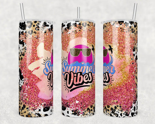Tumbler | Summer Vibes glasses  | my happy place |HOT mom summer | Sarcasm | beach| ocean | Gift | BFF | Profanity| funny|
