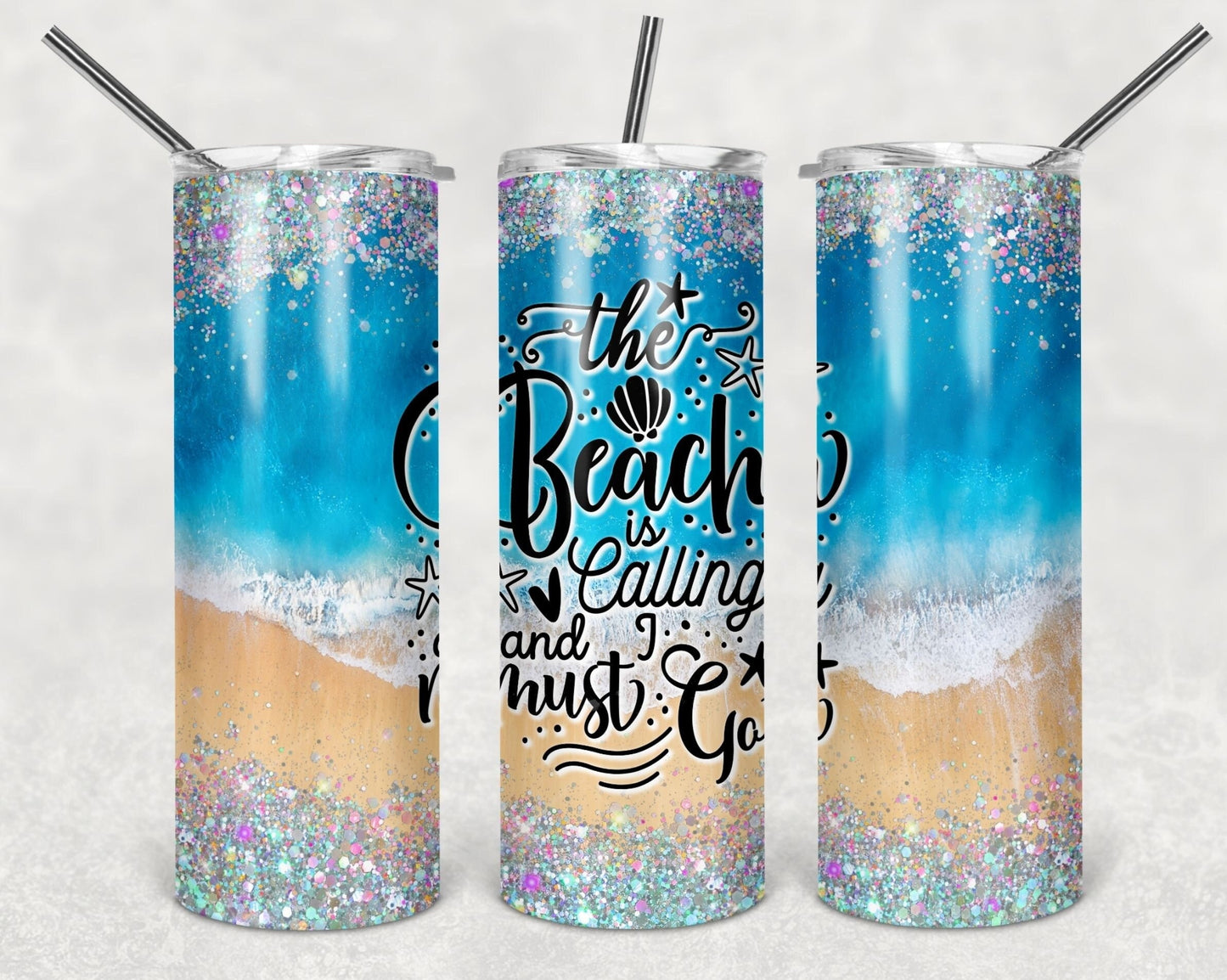 Tumbler | The Beach is calling and I must go! | my happy place |HOT mom summer | Sarcasm | beach| ocean | Gift | BFF | Profanity| funny|