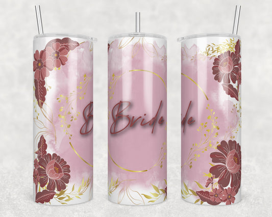 Tumbler | Bride  Mauve and gold  | Bachelorette party | wedding | Bridal shower | BFF |best friends