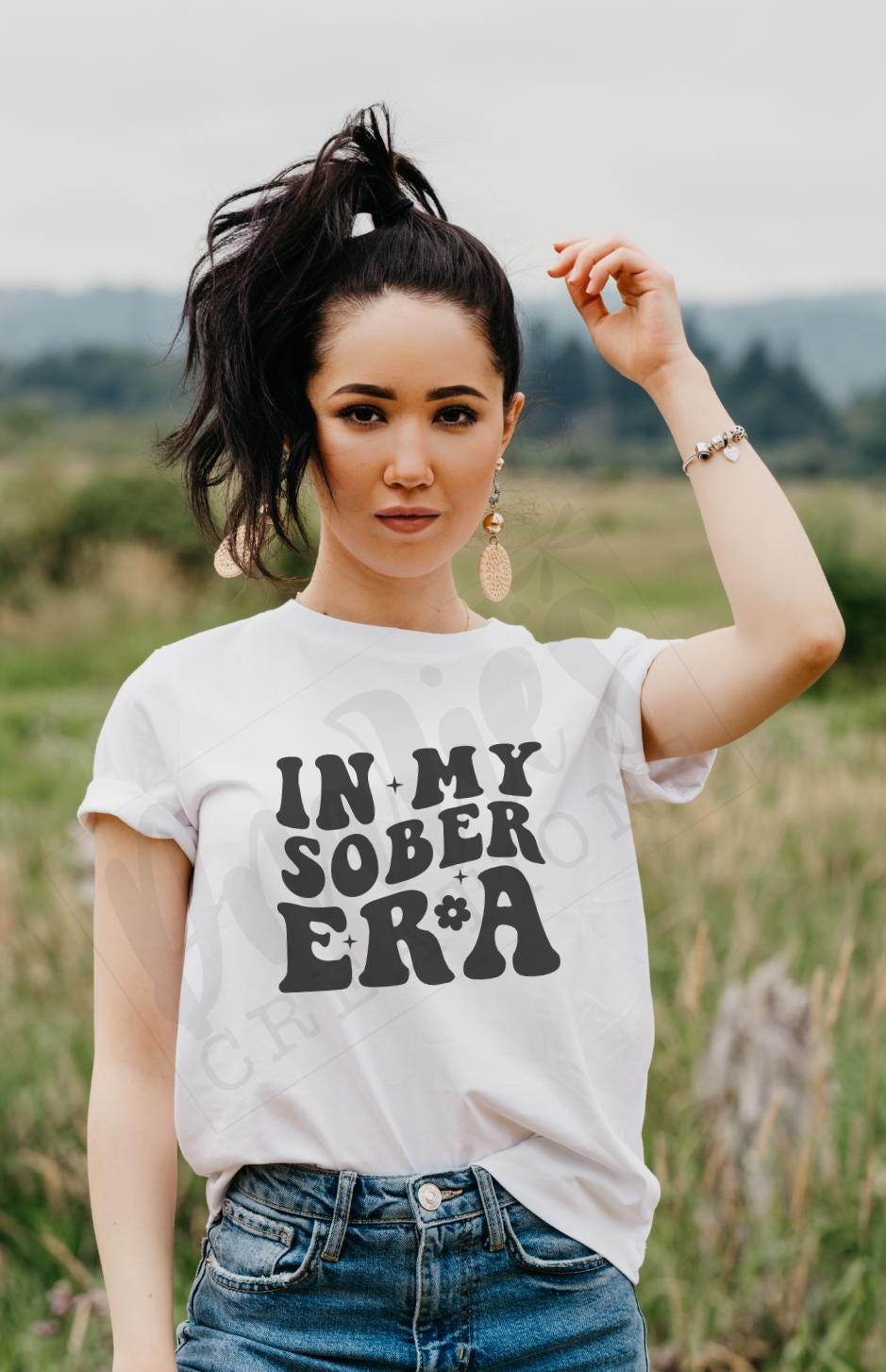 T-shirt |In my sober era black  | overdose awareness | sobriety | Healing | life |proud