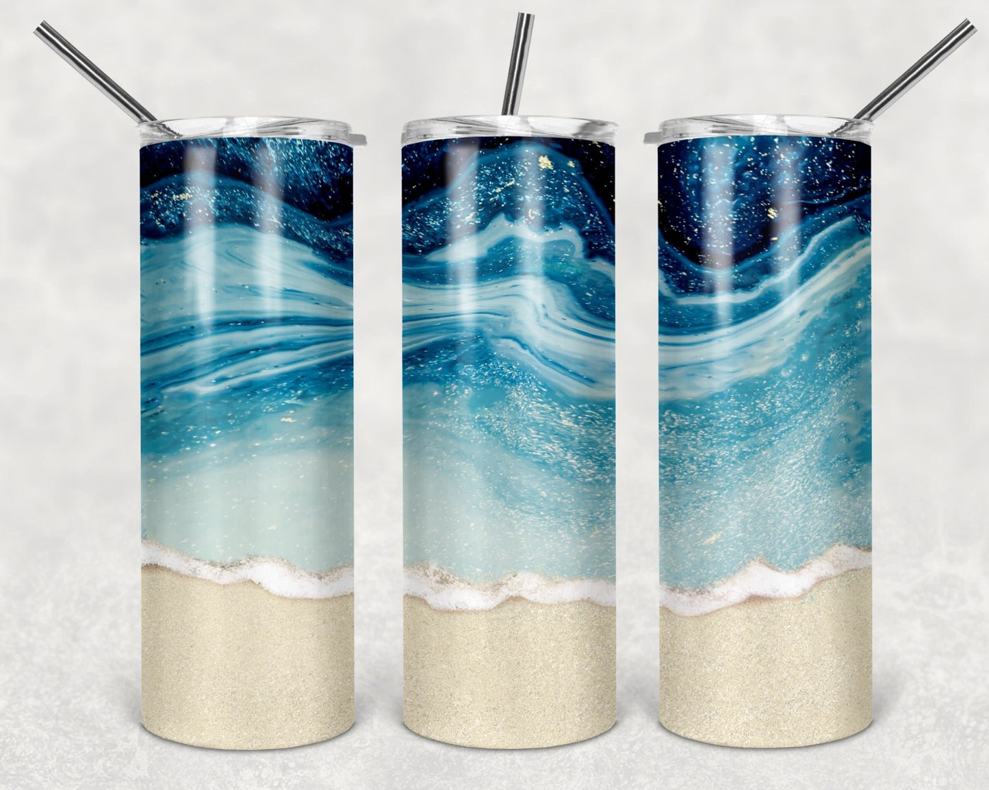 Tumbler | Waves 2 (can be personalized) | my happy place |HOT mom summer | Sarcasm | beach| ocean | Gift | BFF | funny|