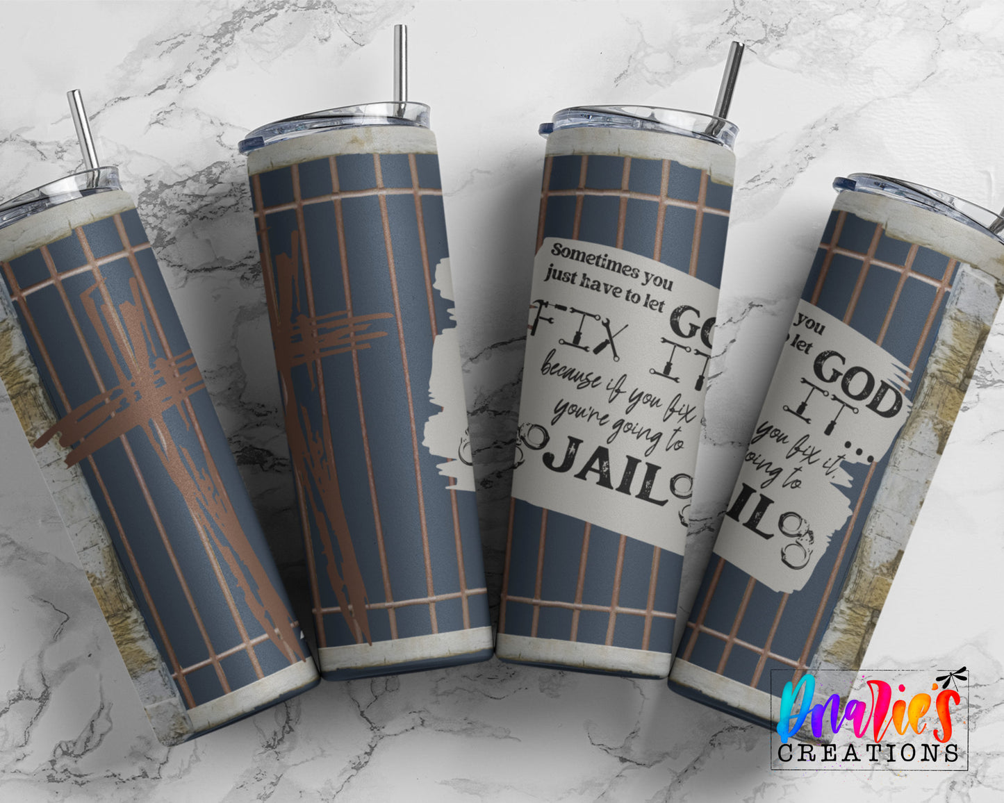 Tumbler |Sometimes you just have to let GOD fix it, -you're going to jail | Sarcasm | Gift | BFF | funny| GodFixTumbler2ETSY