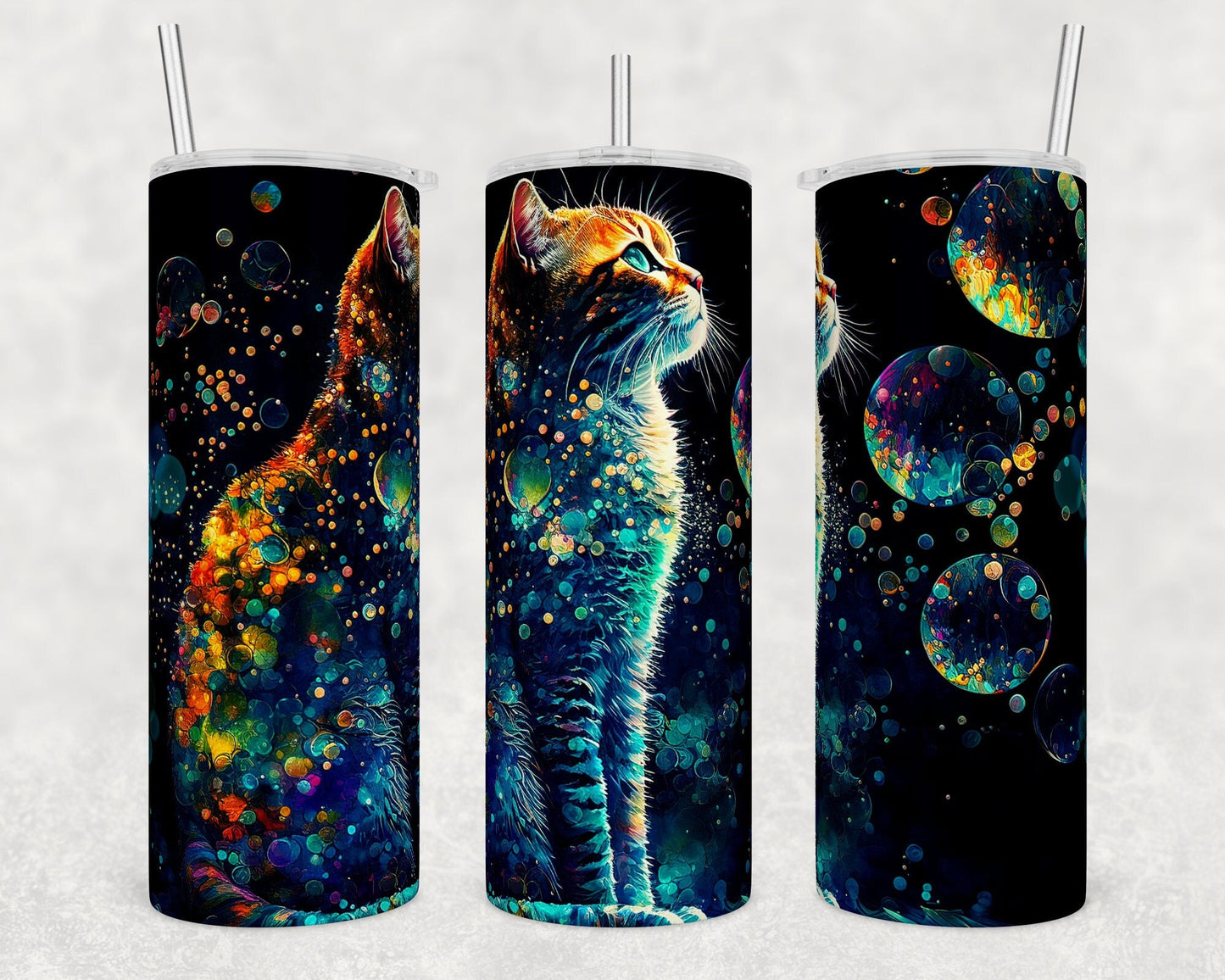 Tumbler | Kitten and bubbles  Alcohol ink| Hot Mess| Sarcasm | MOM | Gift | BFF | funny| Beautiful colors