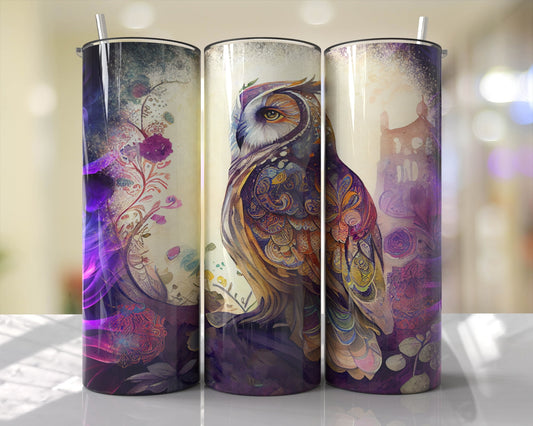 Tumbler | Beautiful owl| Mystical| Purple | Gift | BFF | Beautiful colors| other