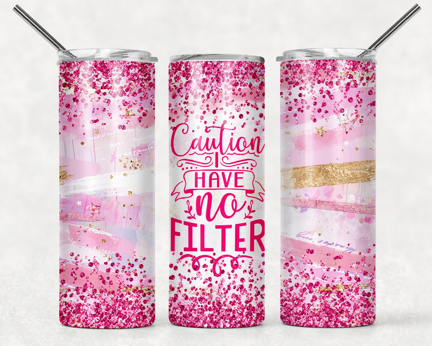 Tumbler |Caution: I have no filter |leave me alone| Coffee| Gift | Sarcasm| OSFA |