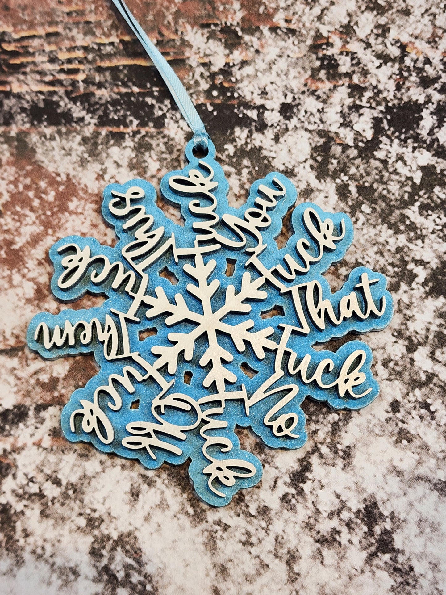 Ornament| Fk you Fk that fk no.... |  gift | Friend gift | friends | Fuckflake snowflake ornament