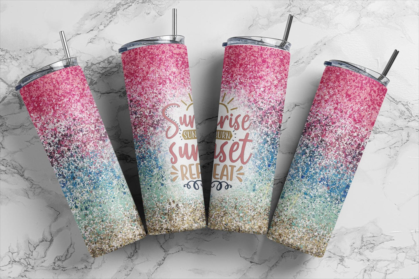 Tumbler |Sunrise Sunburn Sunset Repeat 3| my happy place |HOT mom summer | Sarcasm | beach| ocean | Gift | BFF | Profanity| funny|