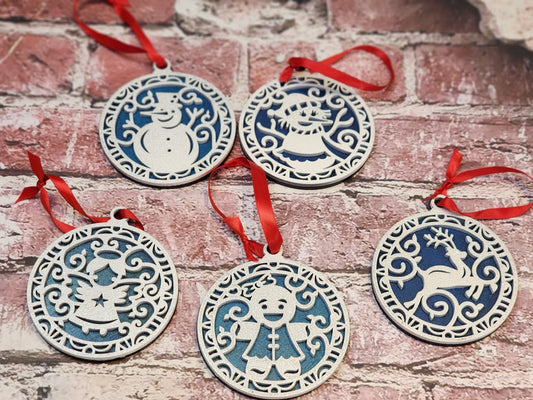 Ornament| Wood glittery ornaments |  gift | Friend gift |  | Merry Christmas!| handmade limited selection