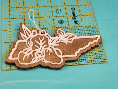Ornament| Tennessee state flower |  gift | Friend gift |  | Merry Christmas!| handmade