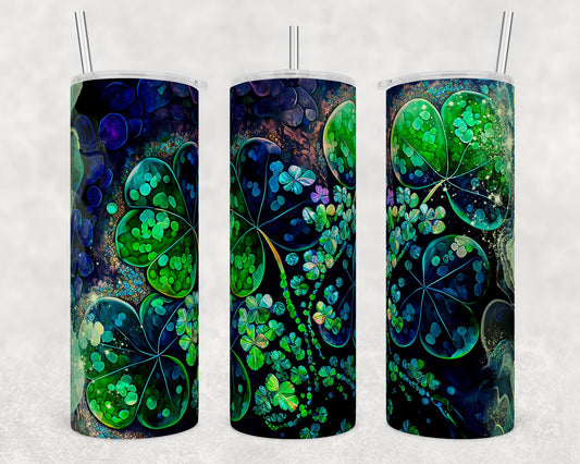 Tumbler | clover Alcohol ink| Hot Mess| Sarcasm | MOM | Gift | BFF | funny|