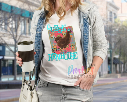 T-shirt | Queen of the henhouse | Farming | Chicken love | chickens | Beer | summer