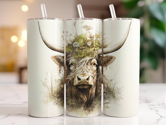 Tumbler | Highland Cow  | highland cows 25 | farm animals | cuteness | artful | village cow misty