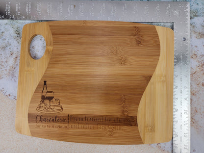 Cutting board | Charcuterie French word for cheese and other fancy shit  | Funny gift | cute gift