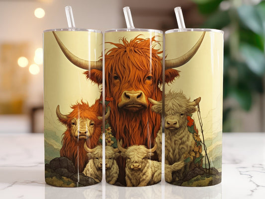Tumbler | Highland Cow  | highland cows 9 | farm animals | cuteness | artful