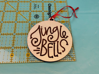 Ornament| Wood Jingle Bells engraved ornaments |  gift | Friend gift |  | Merry Christmas!| handmade limited selection
