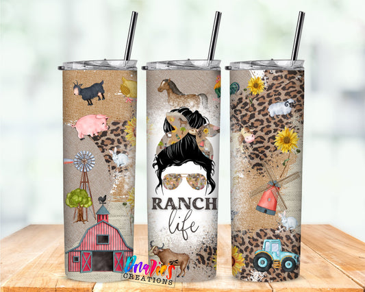 Tumbler | Ranchlife | Ranch wife | Gift | Sarcasm| OSFA |Great Gift- Ladies-Cows| Men