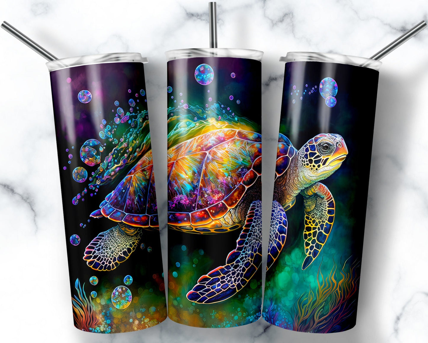 Tumbler | Sea Turtle Alcohol ink| Hot Mess| Sarcasm | MOM | Gift | BFF | funny| Beautiful colors