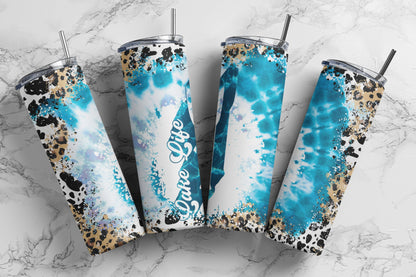 Tumbler | Lake life tye dye | my happy place |HOT mom summer | Sarcasm | beach| ocean | Gift | BFF || funny|