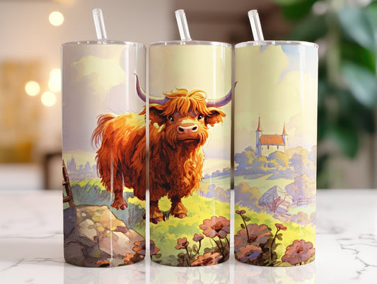 Tumbler | Highland Cow  | highland cows 33 | farm animals | cuteness | artful |