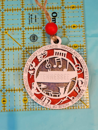 Ornament| Tennessee 2 layer ornament |  gift | Friend gift |  | Merry Christmas!| handmade