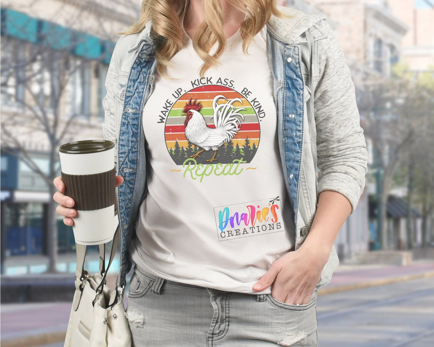 T-shirt | Wake up, Kick ass, Be kind -Repeat- | henhouse | Farming | Chicken love | chickens | Beer | summer