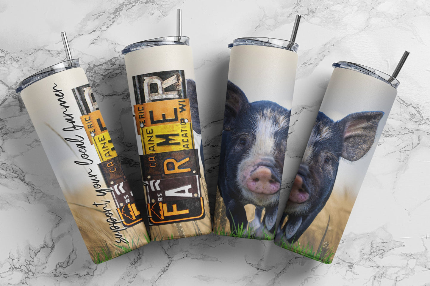 Tumbler | pigfarms |support your local farmer | Gift | pigs| America| OSFA |Great Gift- Ladies-Cows| Men