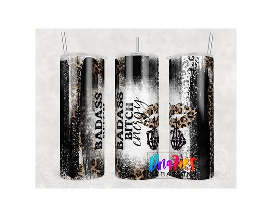 Tumbler |Badass Bitch energy |black| Sarcasm | Crime| Bestie | Gift | BFF | Profanity| funny| babitch2etsy