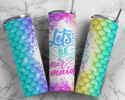 Tumbler | Let's be Mermaids Alcohol ink| Hot Mess| Sarcasm | MOM | Gift | BFF | funny| Beautiful colors