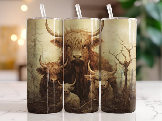 Tumbler | Highland Cow  | highland cows 11 | farm animals | cuteness | artful
