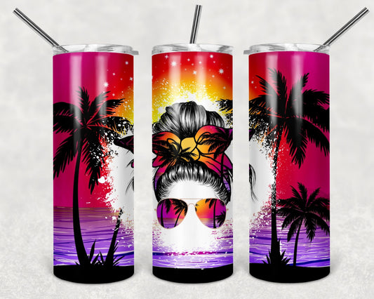 Tumbler | Beach Life | my happy place |HOT mom summer | Sarcasm | beach| ocean | Gift | BFF | Profanity| funny|